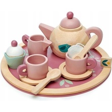 Leaf Toys Tender Birdie Tea set dřevěný čajník na tácku se šálky s čajovým sáčkem