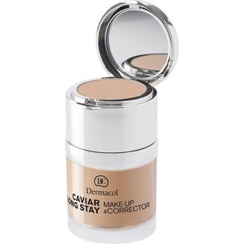 Dermacol Caviar Long Stay Make-Up & Corrector make-up s výtažky z kaviáru a zdokonalující korektor 1,5 Sand 30 ml