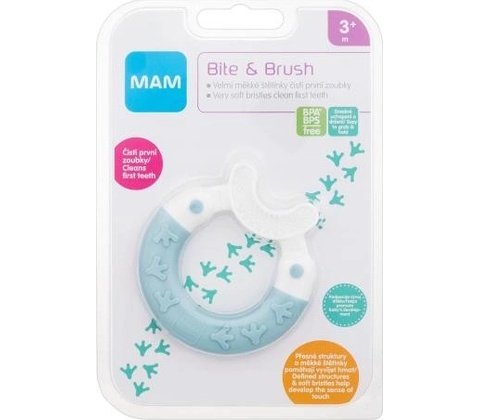Mam Bite & Brush Teether Turquoise
