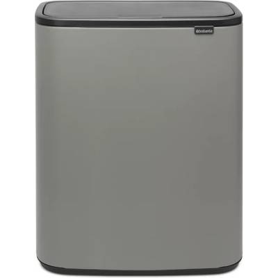 Brabantia Кош за смет Brabantia Bo Touch 2x30L, Mineral Concrete Grey (1001269)