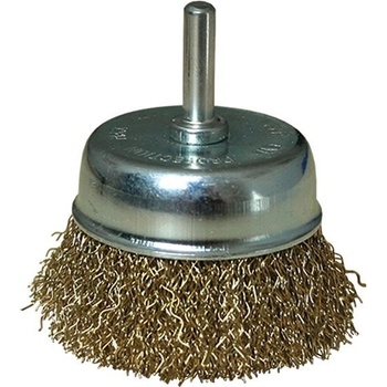 Extol Craft Kartáč hrnčekový so stopkou, vlnitý pomosadzený drôt 0,3mm