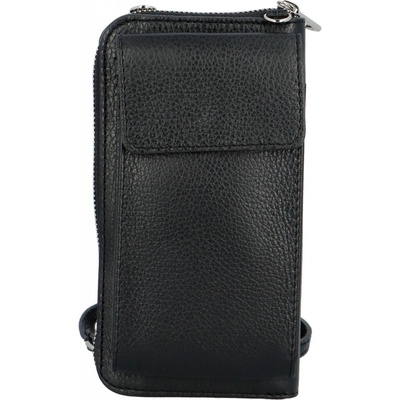 Praktická kožená crossbody Lukas černá