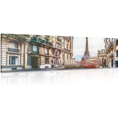 Obraz pohľad na Eiffelovu vežu z ulice Paríža