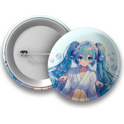 Hatsune Miku Placka Bubble bath Miku - 50 mm – Zboží Mobilmania