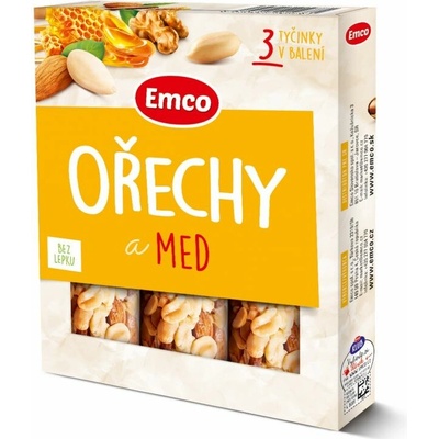 Emco Tyčinka Orechy a med 3 x 35 g