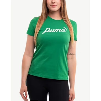 PUMA Essentials+ Blossom Script Tee Green