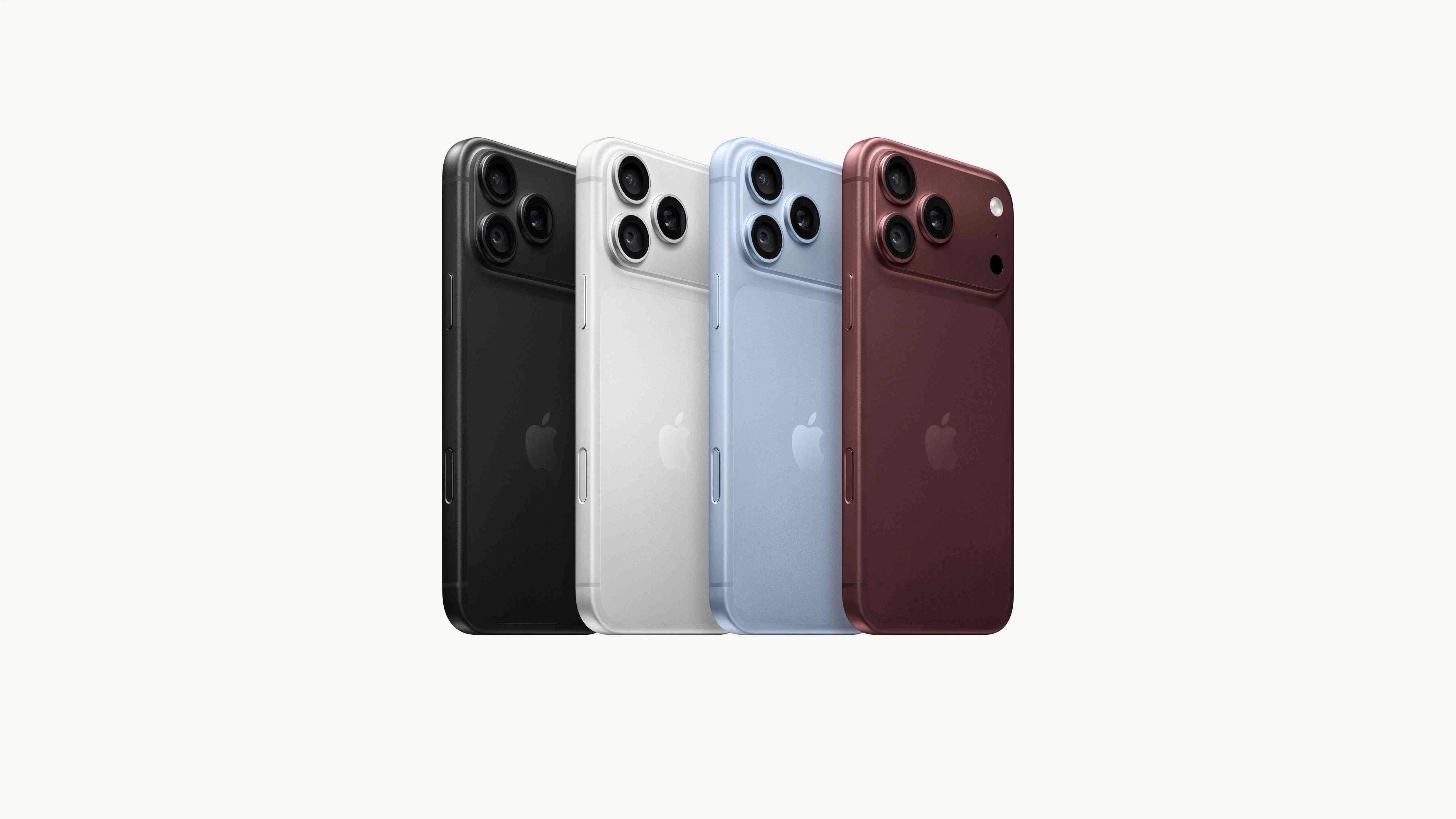 Apple iPhone 18 Pro (Max) pe albastru, argintiu, negru și vișiniu