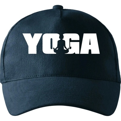 Yoga nápis so zahnutým šiltom a mosaznou sponou Tmavomodrá takmer čierna