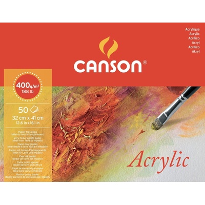 Canson Acrylique Cold Pressed Скицник 10 32 x 24 cm 400 g Natural White (C200807408)