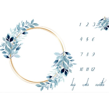 Image 1 of Milestone Декоративно одеяло за снимки Milestone - Венец, 75 х 100 cm, синьо (101124)