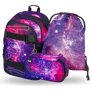 Baagl КОМПЛЕКТ 3 Skate Galaxy: раница, несесер, торбичка (A-8540)