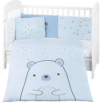 Kikkaboo Бебешки спален комплект KIKKABOO Bear with me Blue 6 части 70/140 см (41101060118)