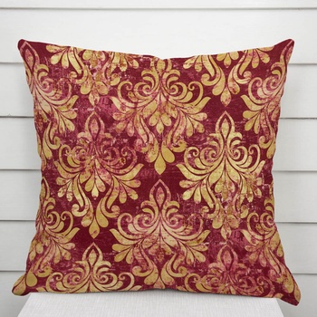 Biante Zamatová Tamara TMR-053 Zámocký vzor na vínovo červenom 35 x 45 cm