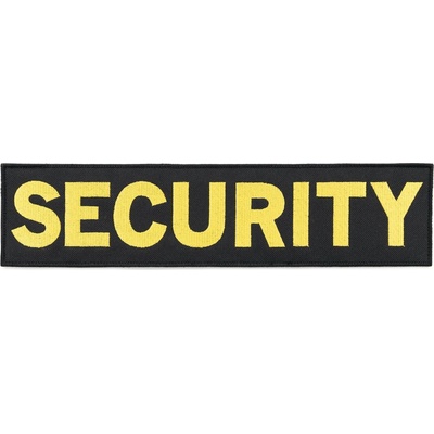 NAVYS Nášivka SECURITY veľká ČIERNA so žltou niťou