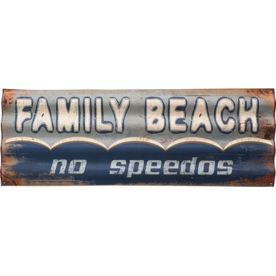 Kovová cedule Family Beach - 111,5*2,5*40 cm - J-Line by Jolipa