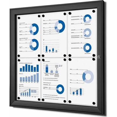 A-Z Reklama CZ Vitrína interier-exterier SCS6xA4C9005 pro prospekty 6xA4 - Černá
