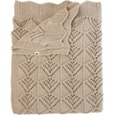 BIBS pletená vlnkovaná deka z BIO bavlny Vanilla