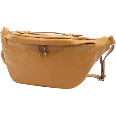 Luka 24-010 koňaková dámska kožená taška na opasok crossbody 34 x 19 x 13 cm