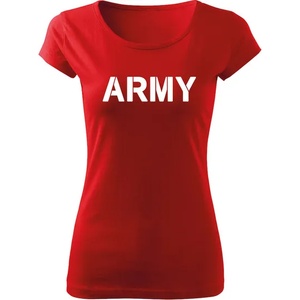DRAGOWA дамска тениска, Army, червена, 150г/м2 (6468)