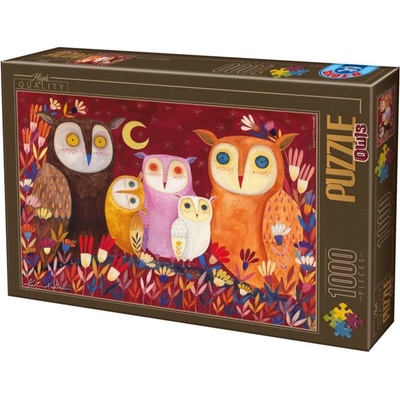 D-Toys Andrea Kürti Owls friends 1000 dielov