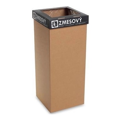 Recobin "Office", Odpadkový kôš na triedený odpad, recyklovaný, HU popis, 50 l, čierna