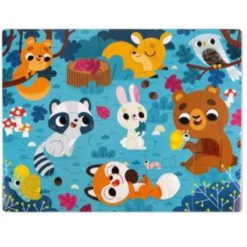 Image 1 of Janod - Пъзел за осезание - Горски животни - 20 части (J02685)