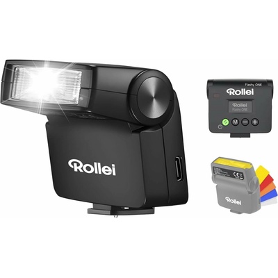 Rollei Flashy One Mini blesk GN16 LCD 0,01-2,5s univerzálny
