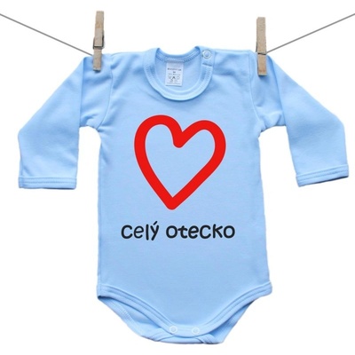 Boodyy Body s dlhým rukávom modré Celý otecko