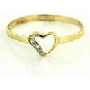 KA A-HF-67 Zlatý prsteň s kameňom z kombinovaného zlata