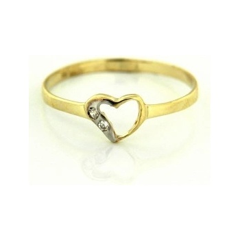 KA A-HF-67 Zlatý prsteň s kameňom z kombinovaného zlata