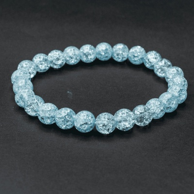 Milujeme Kameny Křišťál pukaný světle modrý kulička NK116 Ø 6 mm