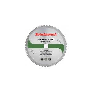 Rotabroach Циркулярен диск 230 mm (25.4) 80T (x2.0) за алуминий Raptor (635)