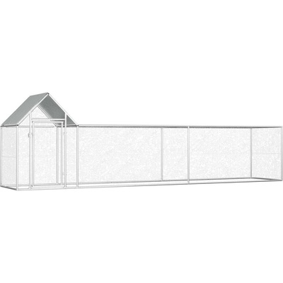 vidaXL Klec pro kuřata 5 × 1 × 1,5 m, pozinkovaná ocel stříbrná 9799.144555
