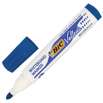 BIC Маркер за бяла дъска Bic Velleda 1701, 1.5 mm, Син, Объл връх