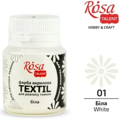 Rosa farba na textil 20 ml Talent 01 white