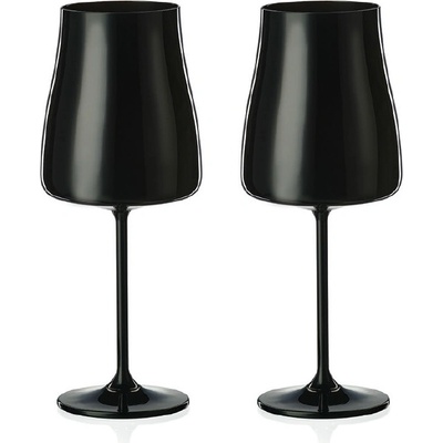 Crystalex Sklenice na víno Alex BLACK 2 x 400 ml
