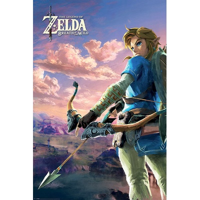 Plagát, Obraz - Zelda Breath of the Wild - Hyrule Scene Landscape, 61 × 91.5 cm