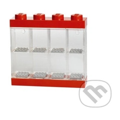 LEGO® vitrínka na 8 minifigurek červená