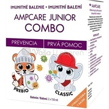 Ampcare Junior Combo Imunitné balenie 150 ml sirup Junior Prebio + 150 ml sirup Junior Classic + omaľovánka