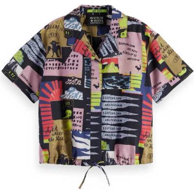 Scotch & Soda Риза с къс ръкав Scotch & Soda All Over Printed Seersucker short sleeve shirt - Multicolor
