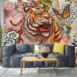 Art Gift Decor Фототапет - Тигър и пеперуда