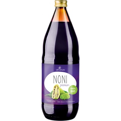 Allnature 100% Bio šťava z plodov Noni Bio 1 l