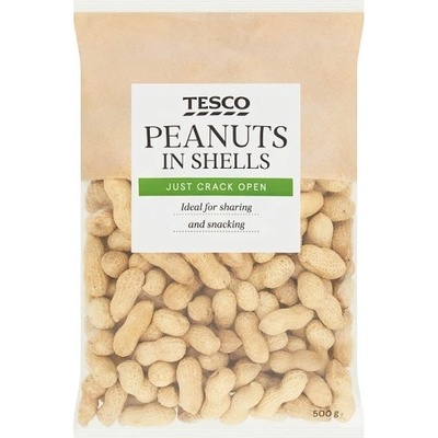 Tesco Pražené arašidy nelúpané 500 g
