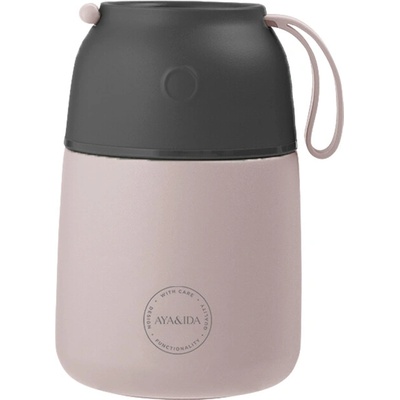 Aya & Ida termoska na jídlo FOOD'IE 500 ml světle růžová