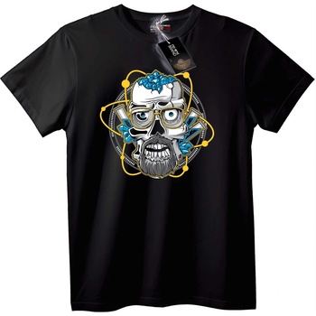 NOONEBRAND Тениска Череп с Кристална Корона - XL, Black