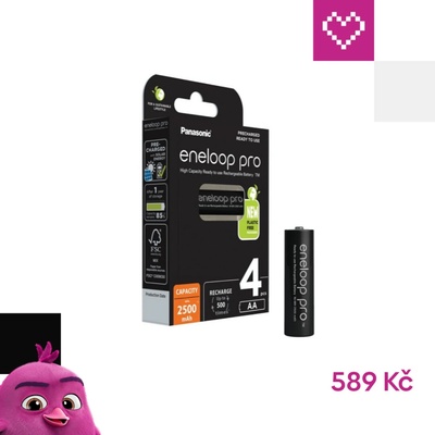 Panasonic Eneloop Pro AA 4ks 3HCDE/4BE – Zboží Živě
