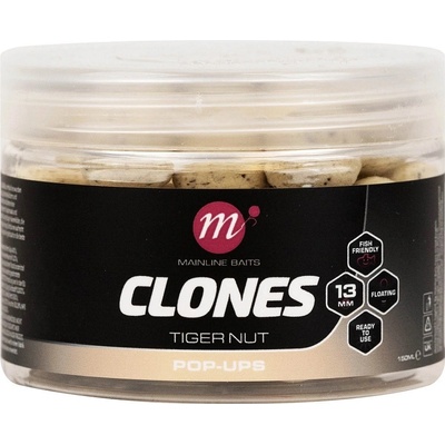 Mainline Plávajúce Boilies Clones Pop Ups 150ml 13mm Tiger Nut