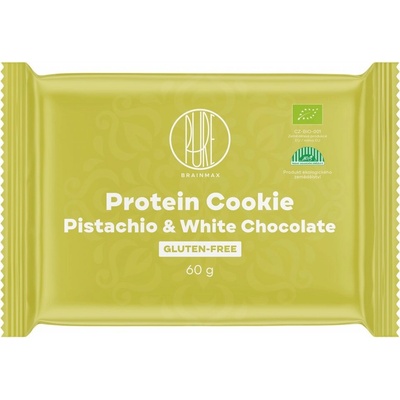 BrainMax Pure Protein Cookie Pistácie & Biela čokoláda BIO 60 g