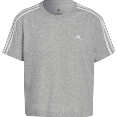 adidas Дамска тениска Adidas 3S Crop T Shirt Womens - Med Grey