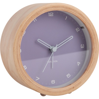 Karlsson Будилник Gentle дървен светлолилав (KA5987PU)